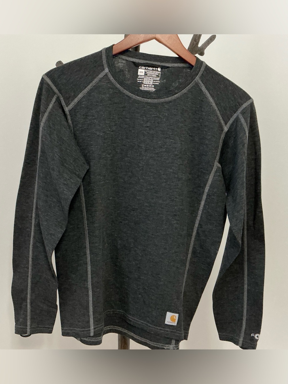 Carhartt Dark Charcoal Crewneck Thermal Long-Sleeve